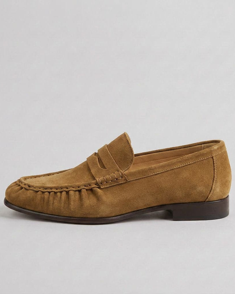 Grosvenor Suede Loafer Camel
