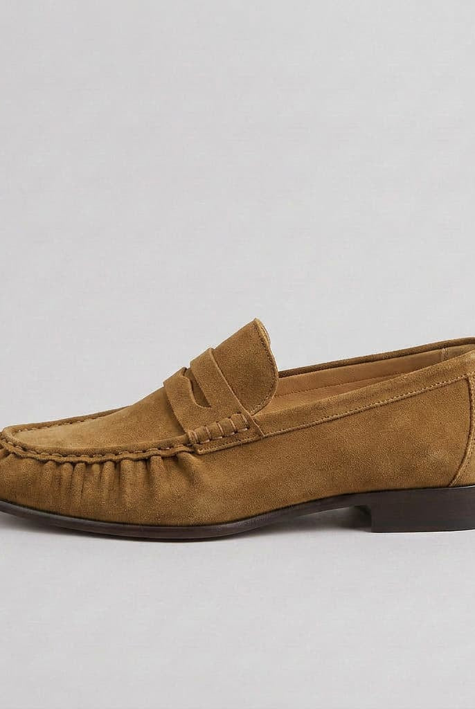 Grosvenor Suede Loafer Camel