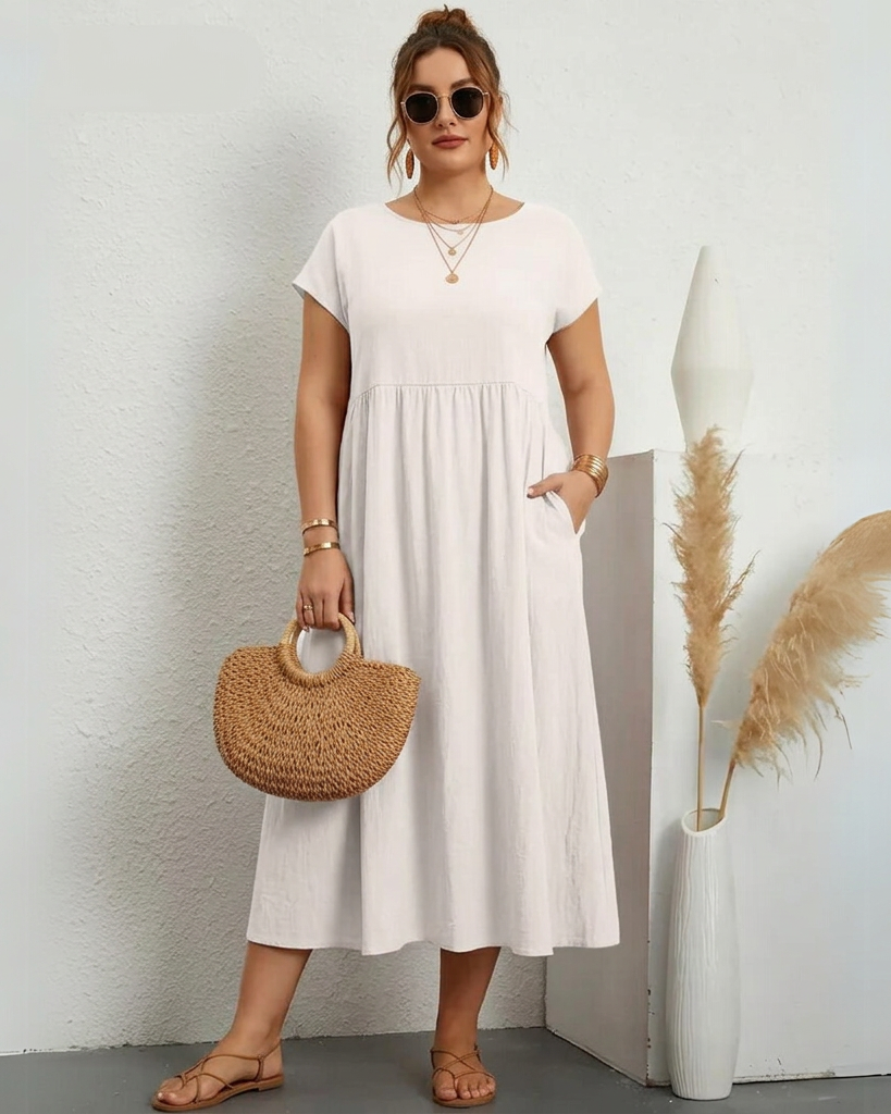 Estelle - Casual Style Dress - White