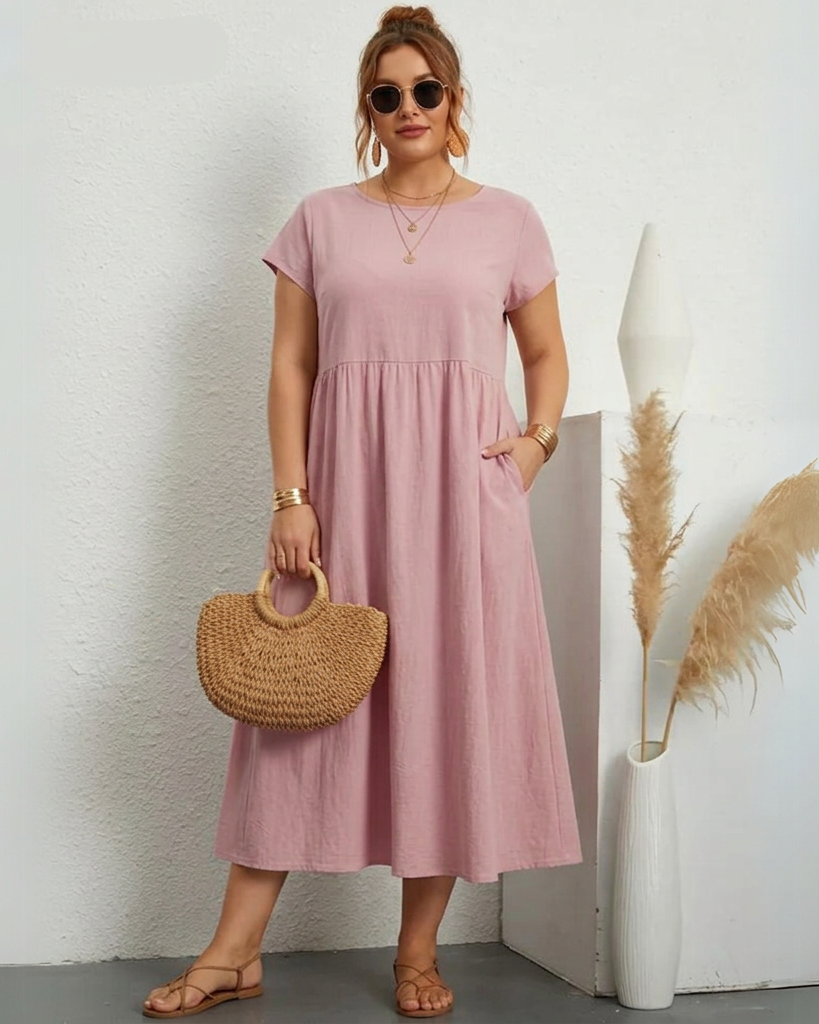 Estelle - Casual Style Dress - Rose