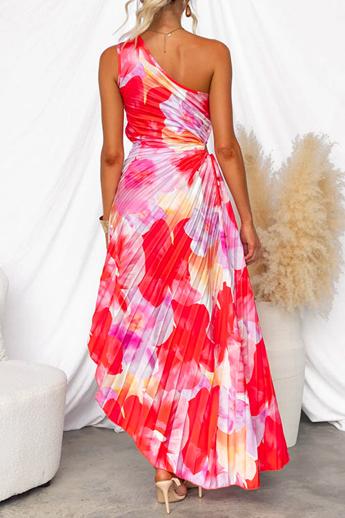 Holt & Wren Pleated One-Shoulder Dress