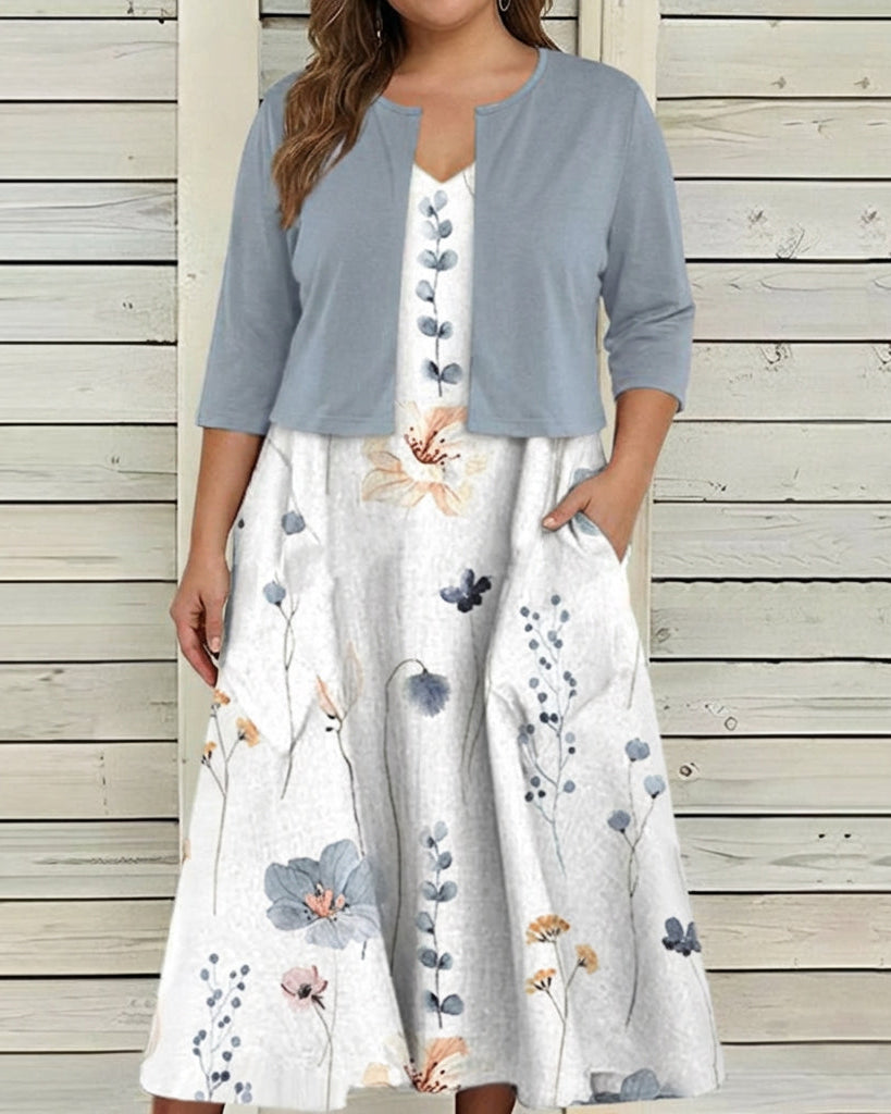 Marguerite - Charm Floral Dress - White