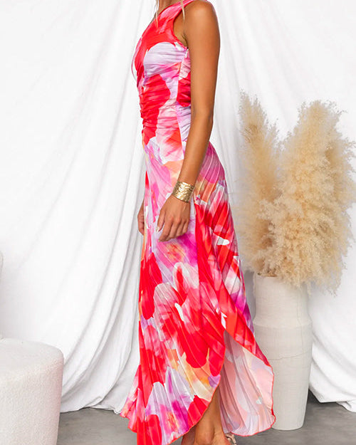 Holt & Wren Pleated One-Shoulder Dress