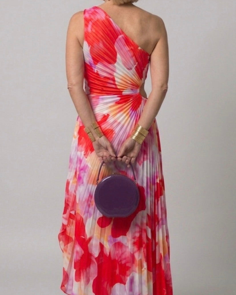 Holt & Wren Pleated One-Shoulder Dress