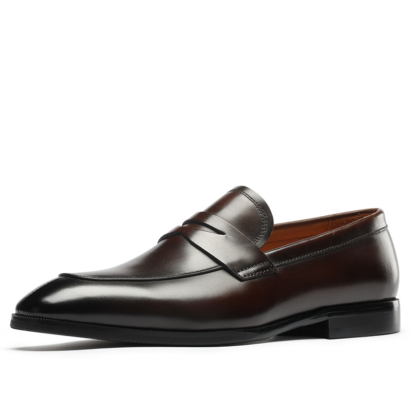 Burnished Leather Penny Loafer Espresso