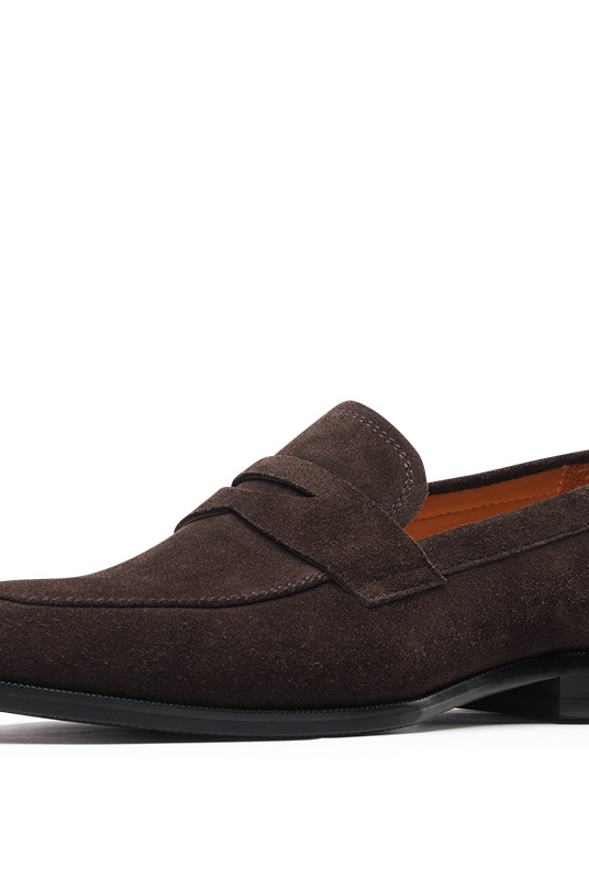 Sutton Suede Penny Loafer Espresso