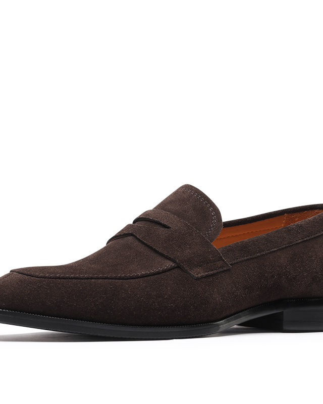Sutton Suede Penny Loafer Espresso