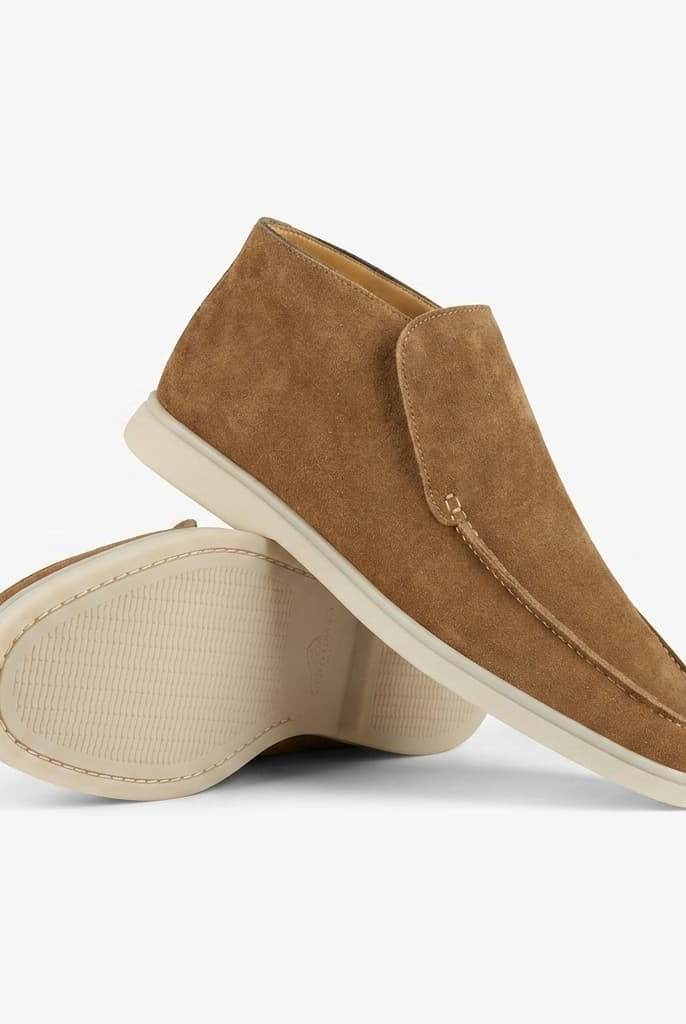 Portofino Suede Hi-Top Loafer Camel