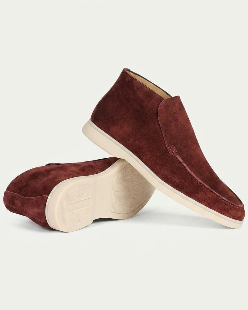 Portofino Suede Hi-Top Loafer Rust Brown
