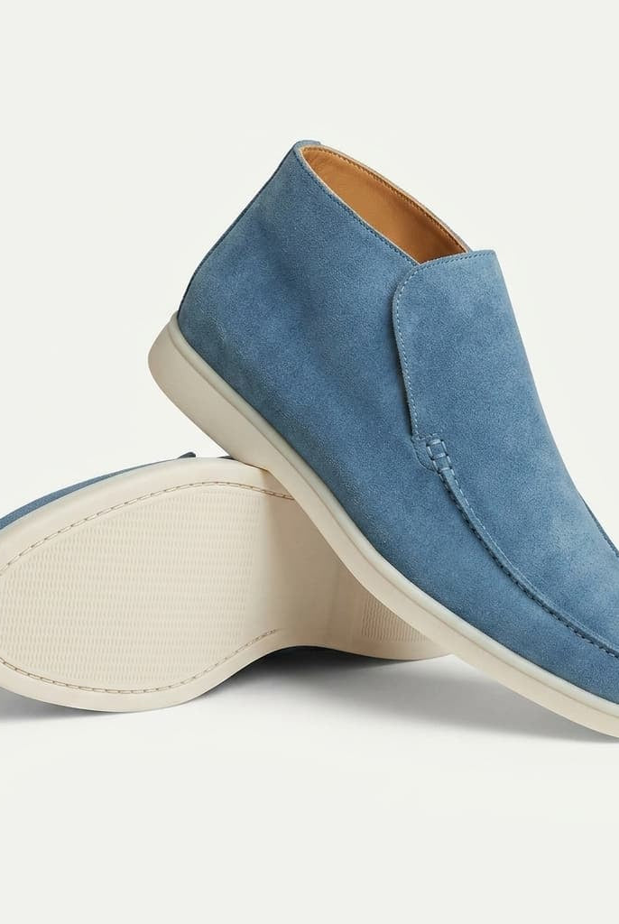 Portofino Suede Hi-Top Loafer Blue