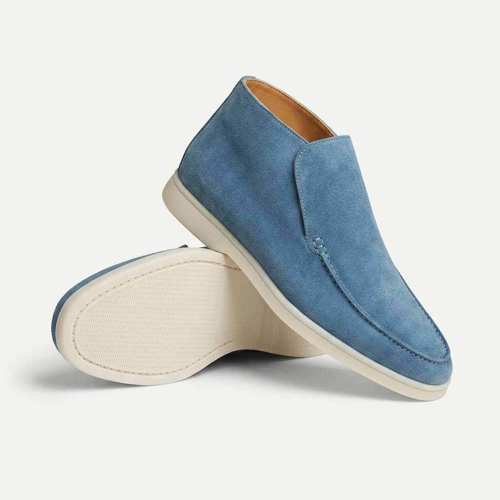 Portofino Suede Hi-Top Loafer Blue
