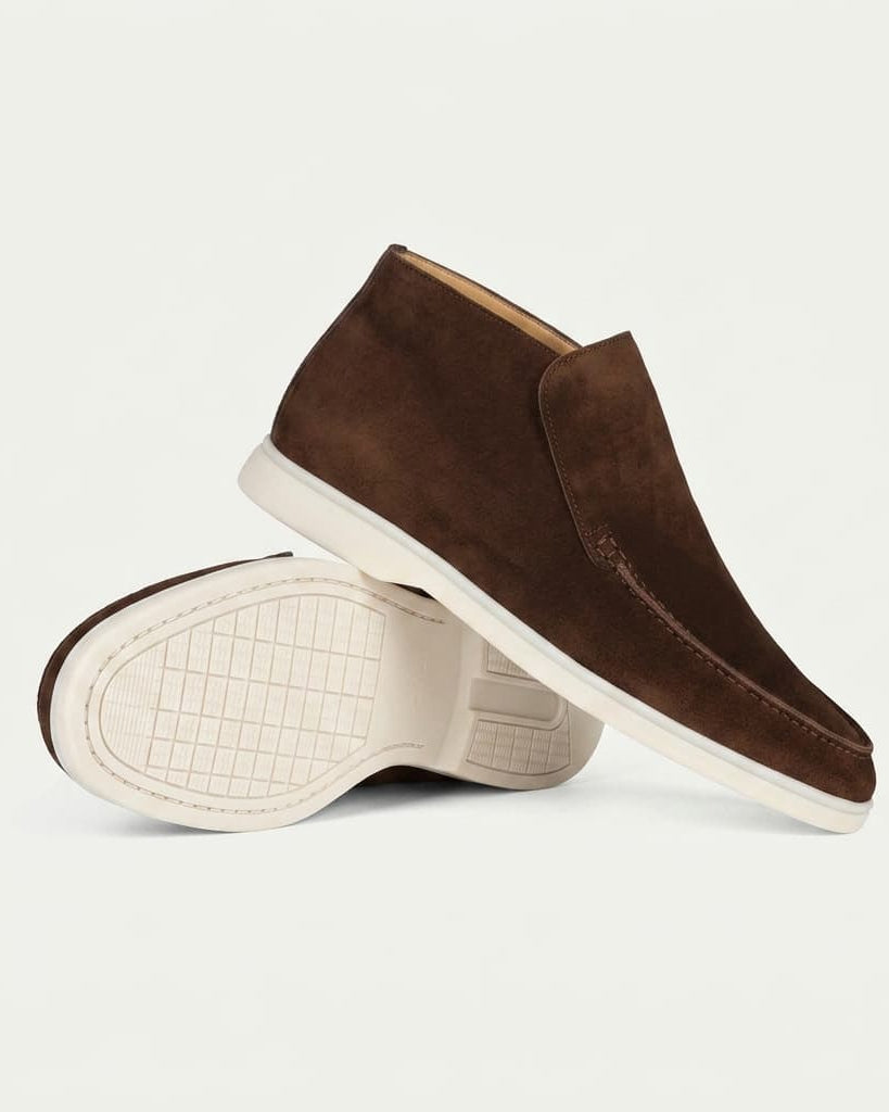 Portofino Suede Hi-Top Loafer Saddle Brown