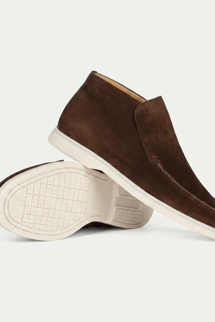 Portofino Suede Hi-Top Loafer Saddle Brown