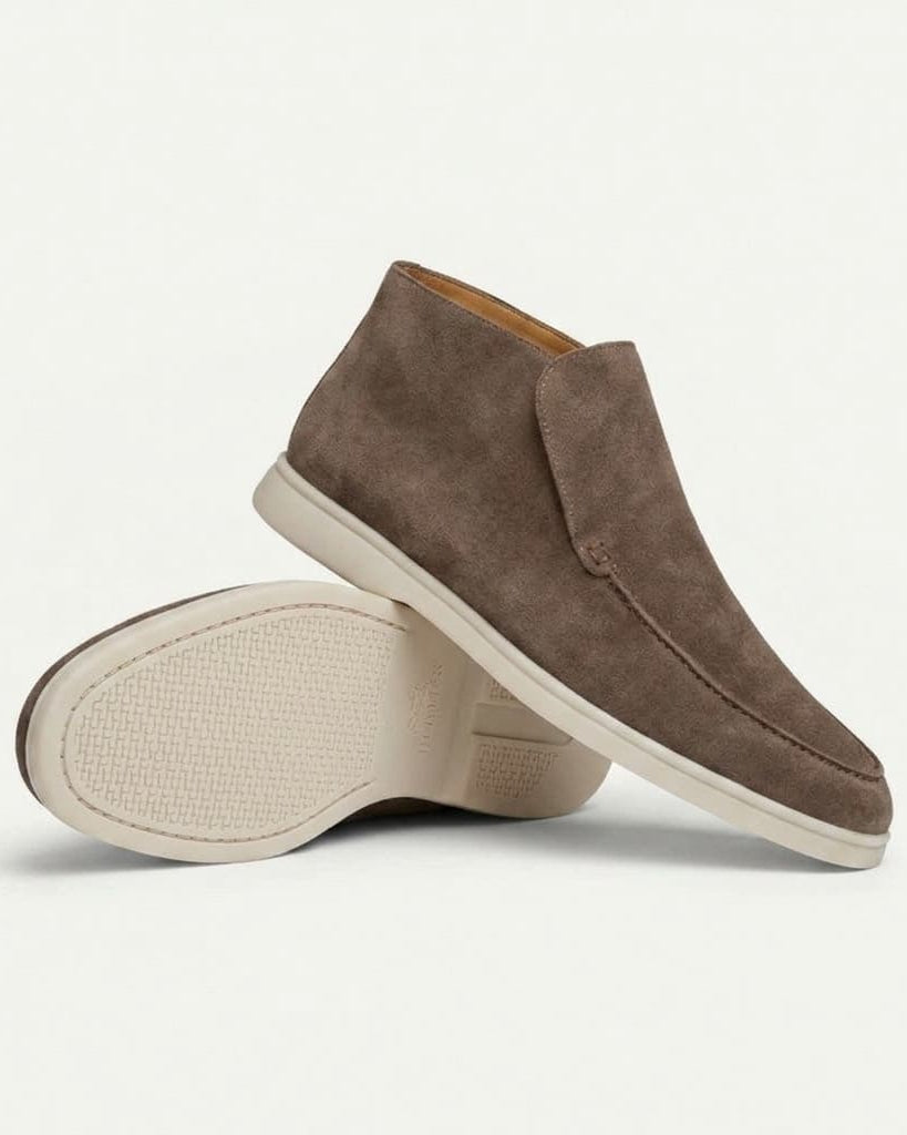 Portofino Suede Hi-Top Loafer Taupe