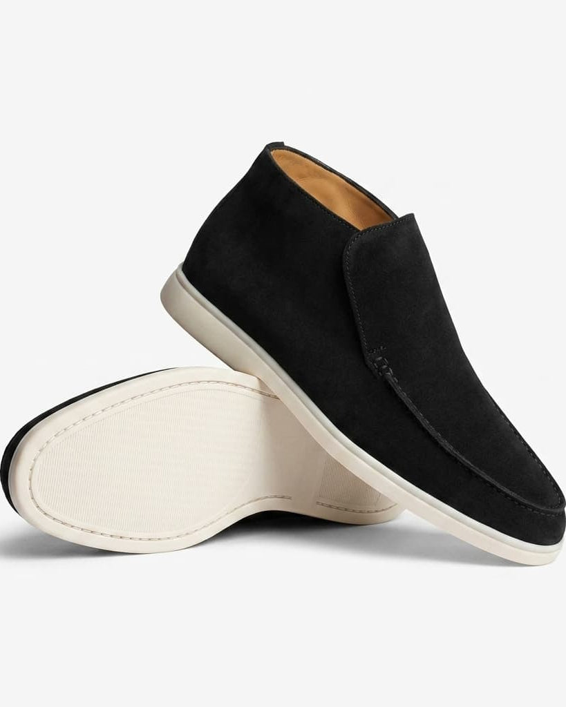 Portofino Suede Hi-Top Loafer Black