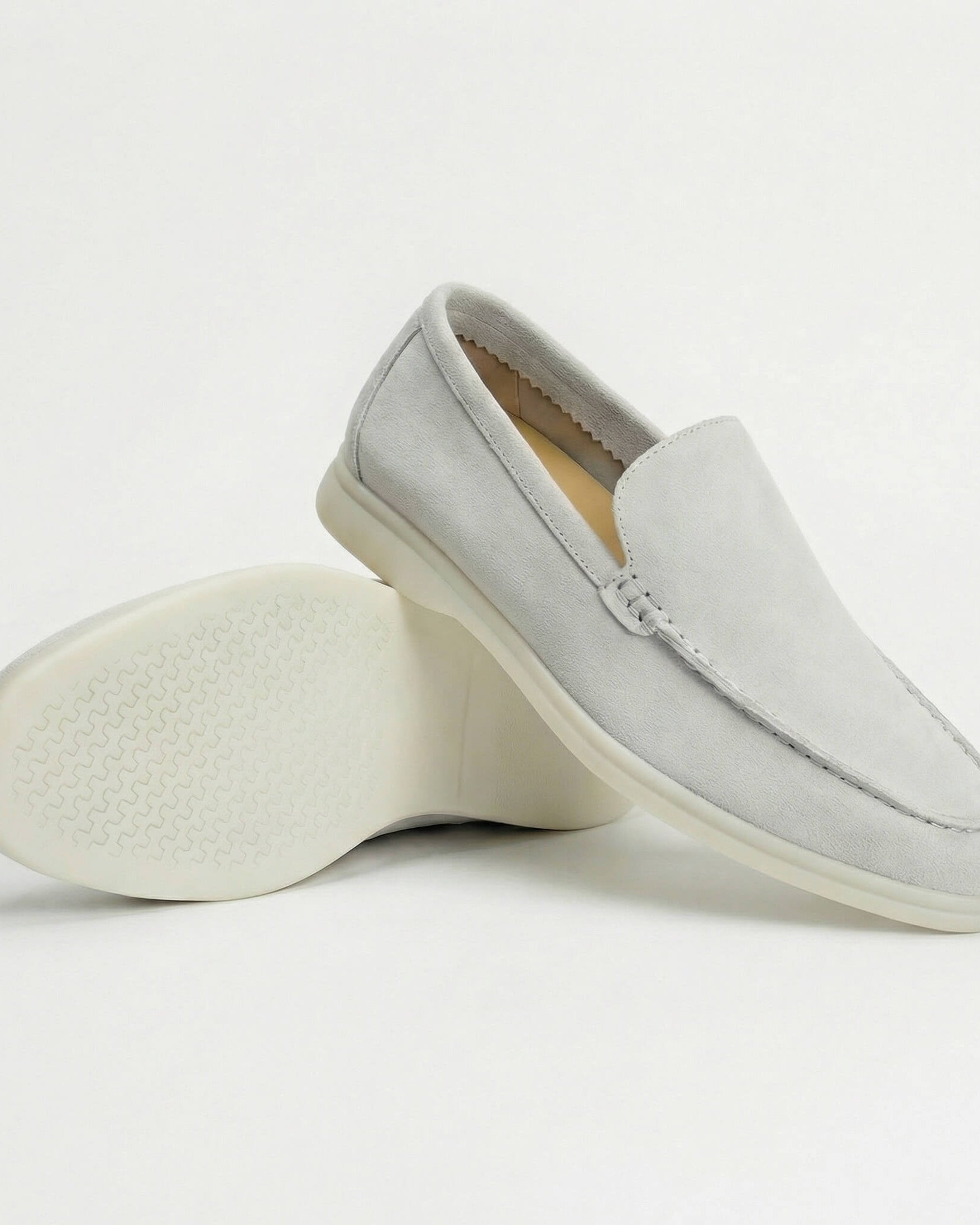Enzo Suede Loafer Light Gray