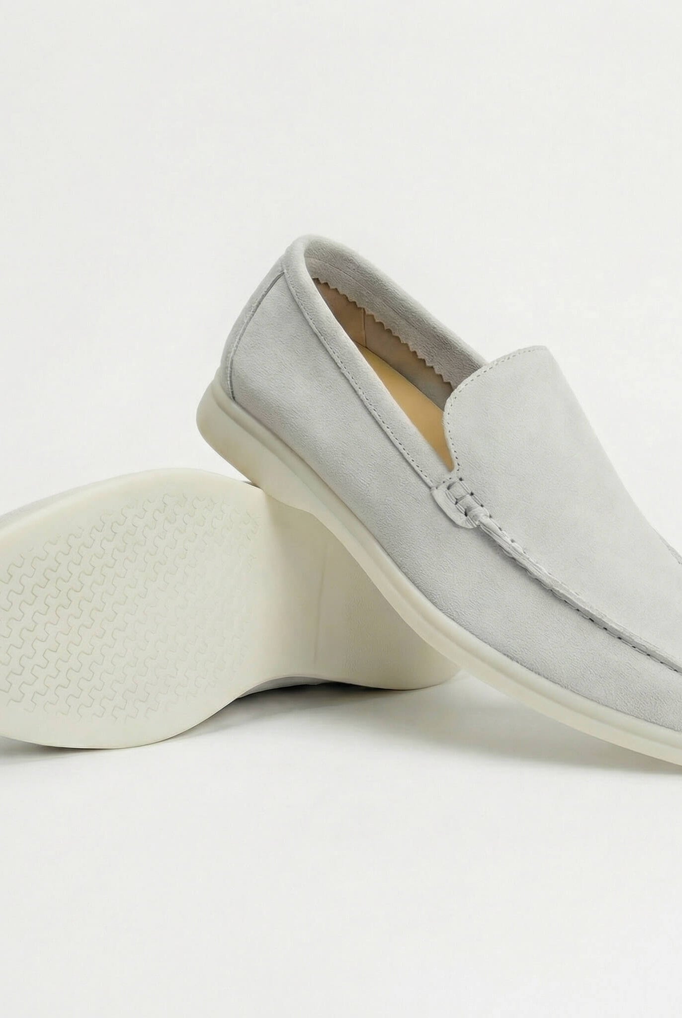 Enzo Suede Loafer Light Gray