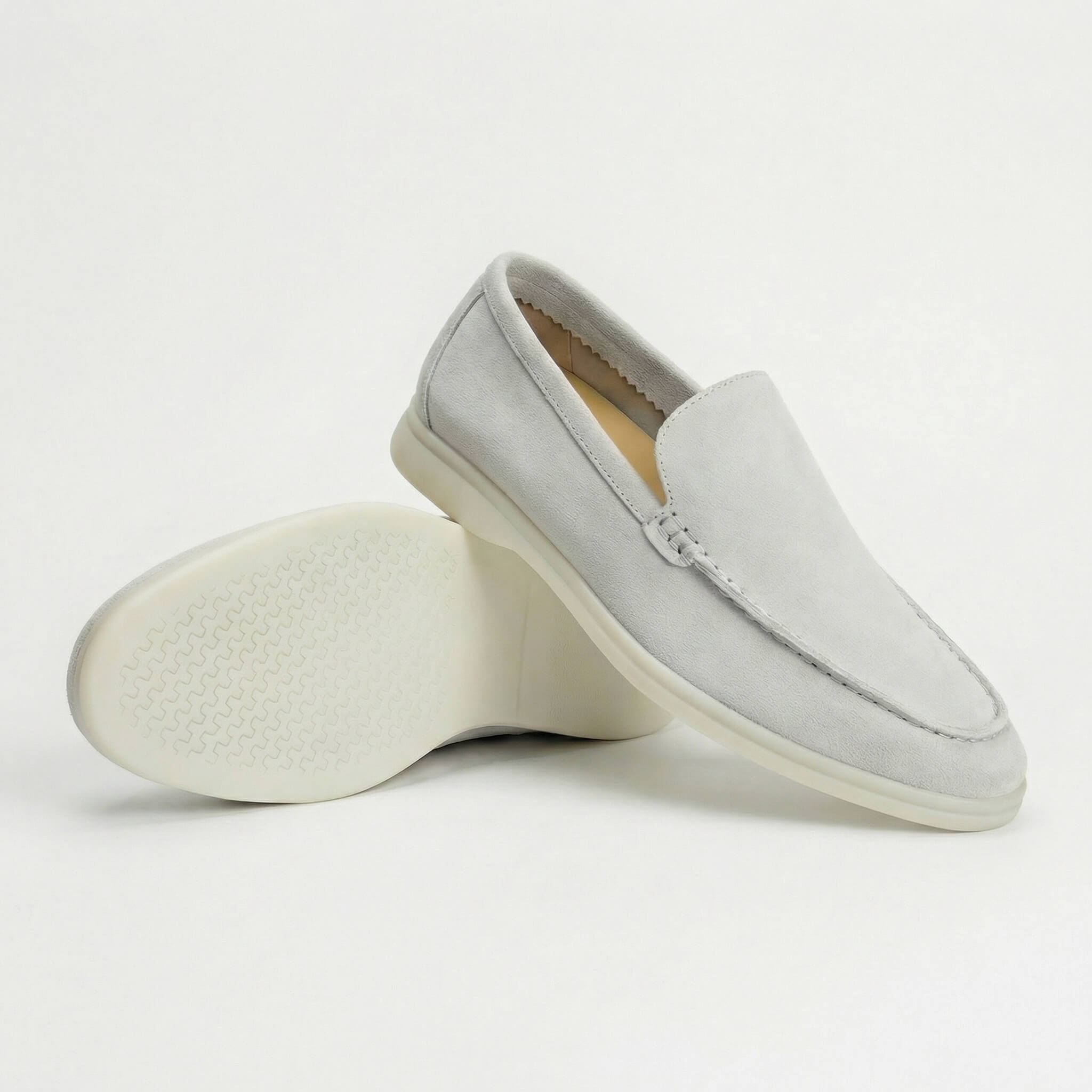 Enzo Suede Loafer Light Gray