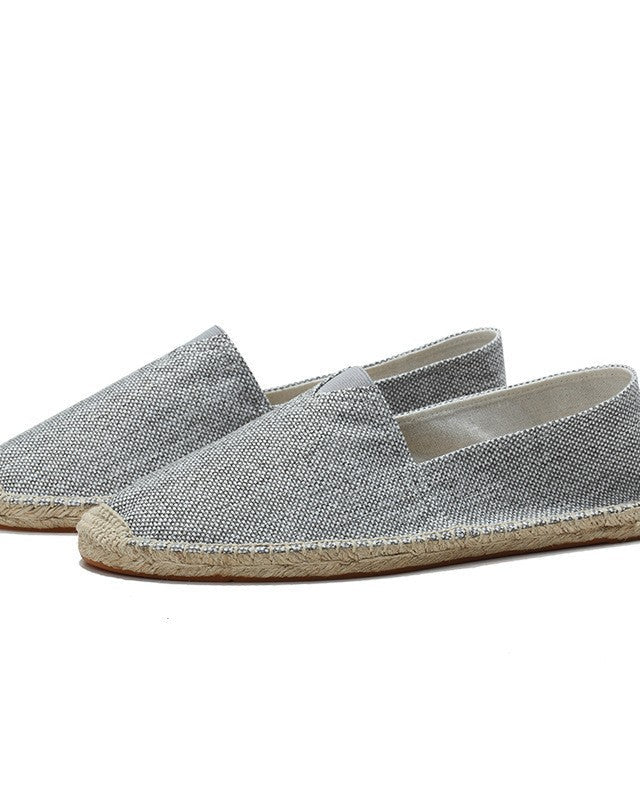 Brookshire Linen Espadrilles Light Gray