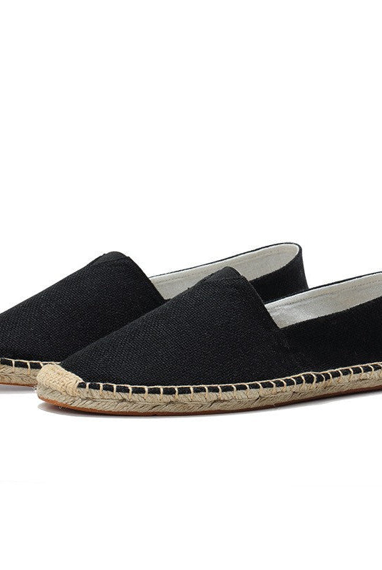 Brookshire Linen Espadrilles Black