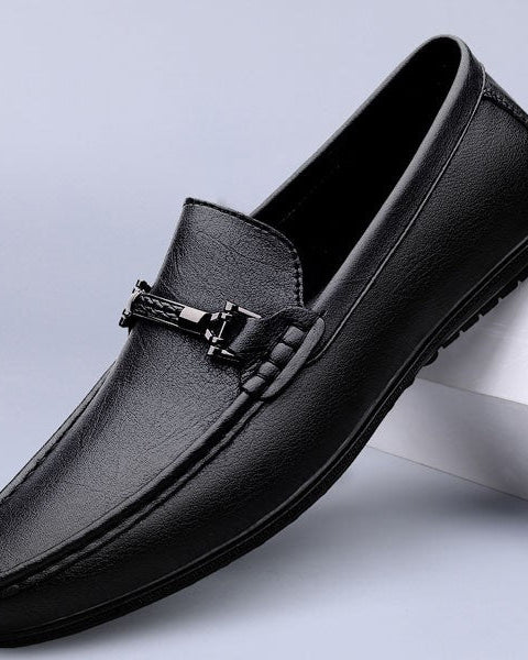 Raven Leather Loafer Black