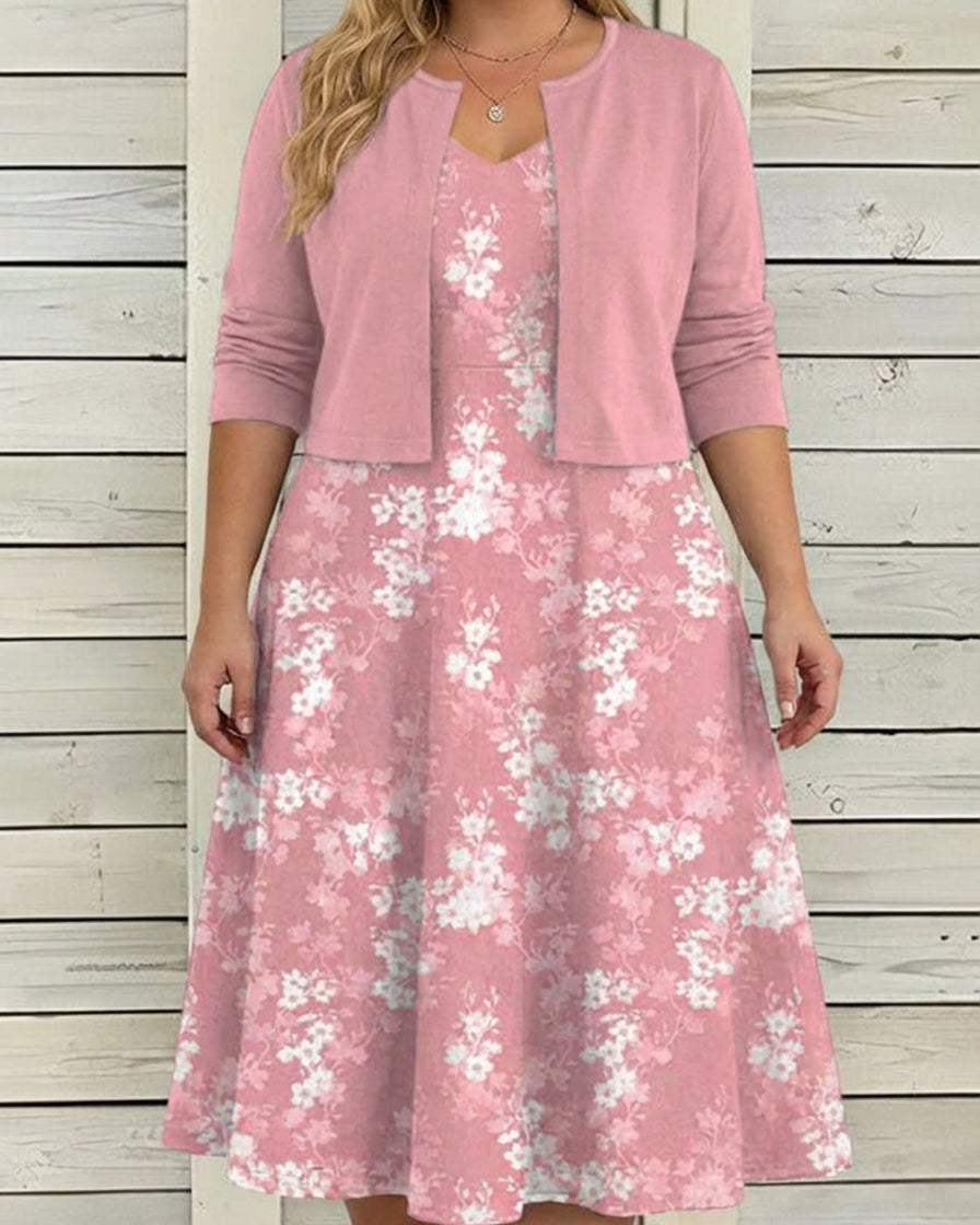 Marguerite - Charm Floral Dress - Pink
