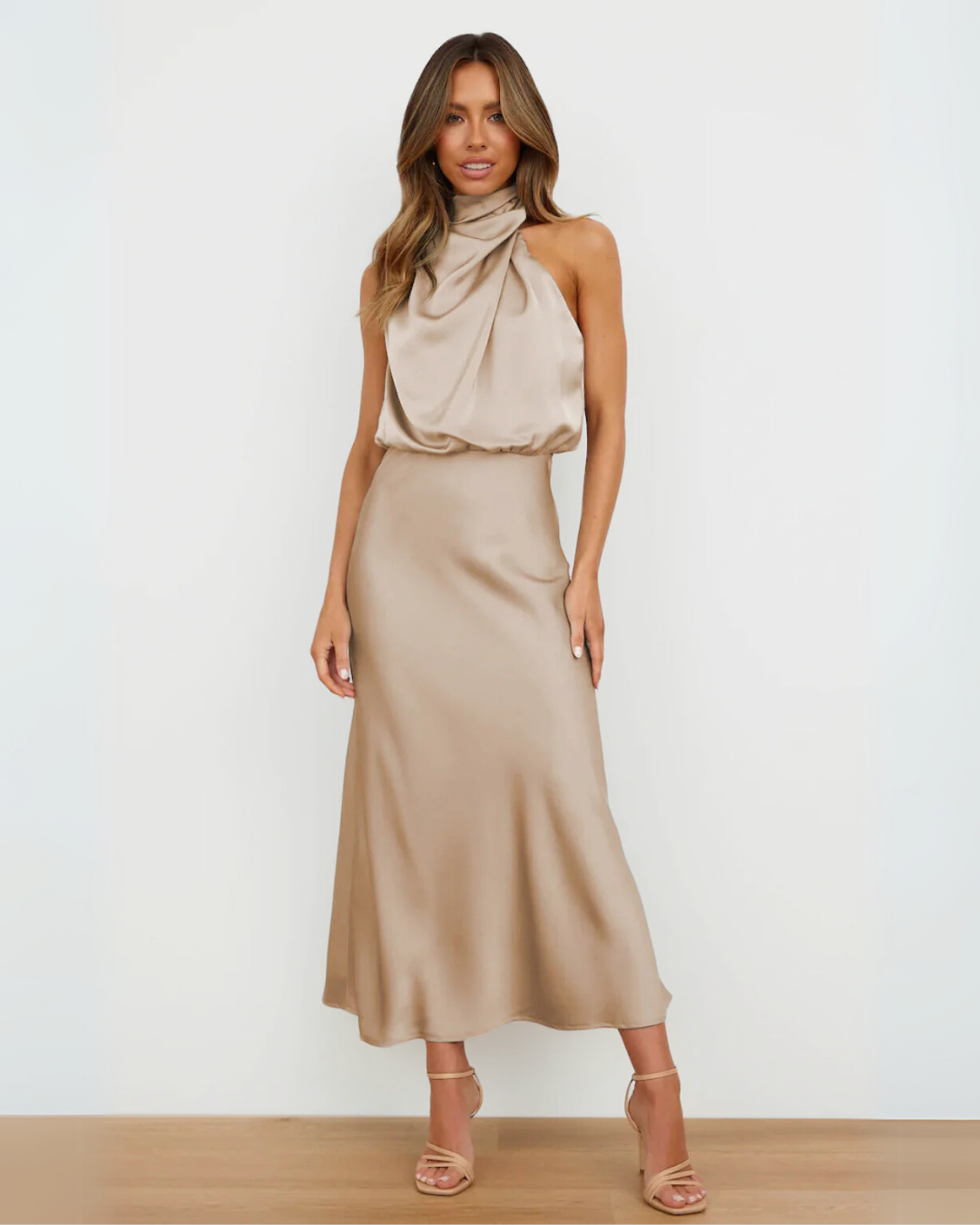 Quentin Sahara Draped Dress