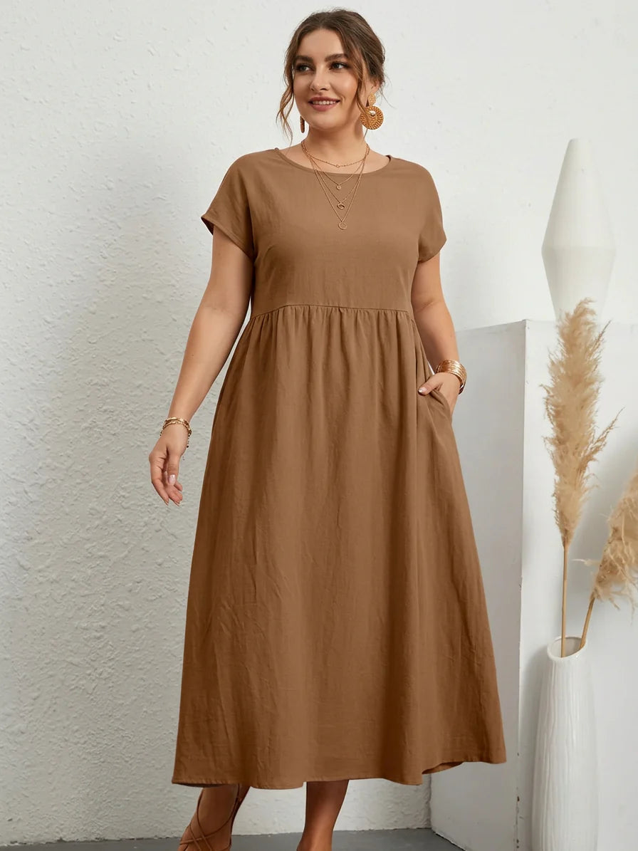 Estelle - Casual Style Dress - Khaki
