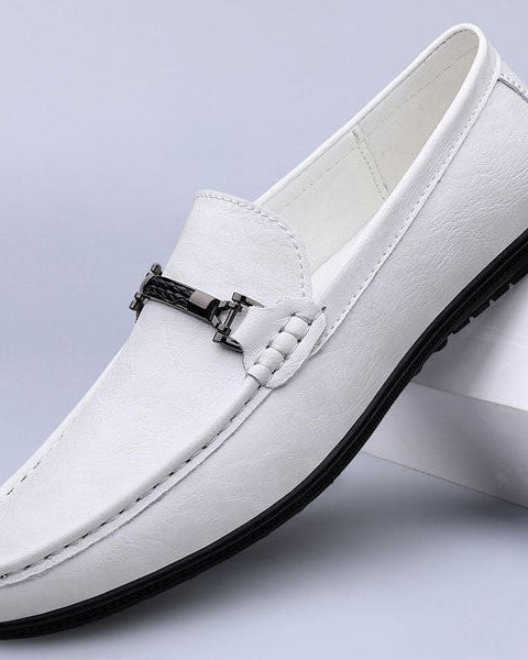 Raven Leather Loafer White