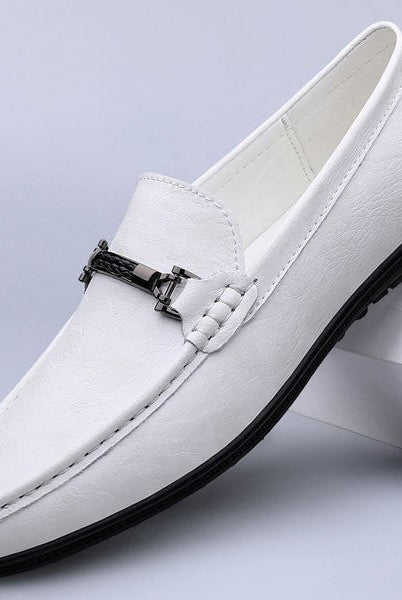 Raven Leather Loafer White