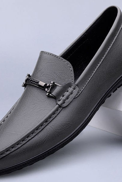 Raven Leather Loafer Gray