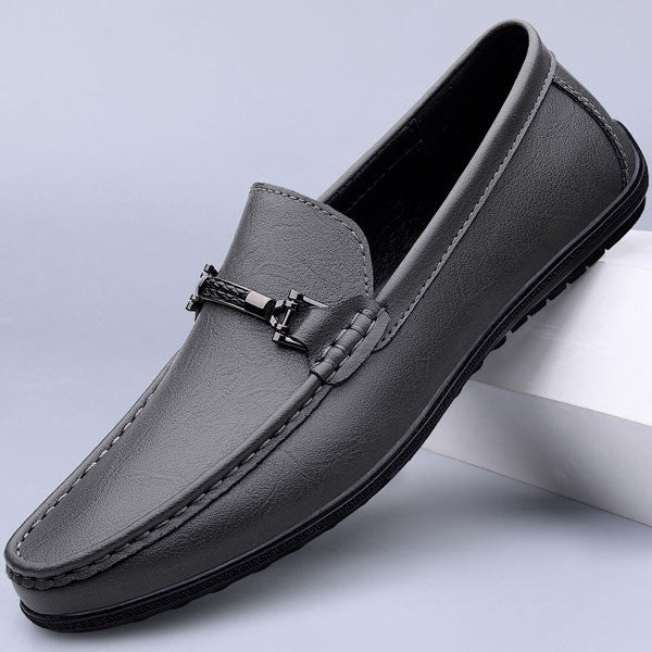 Raven Leather Loafer Gray