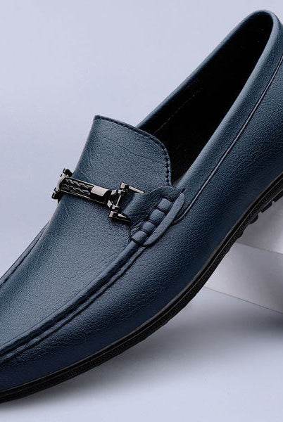 Raven Leather Loafer Navy