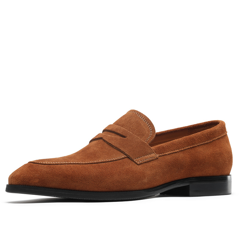 Sutton Suede Penny Loafer Vintage Walnut