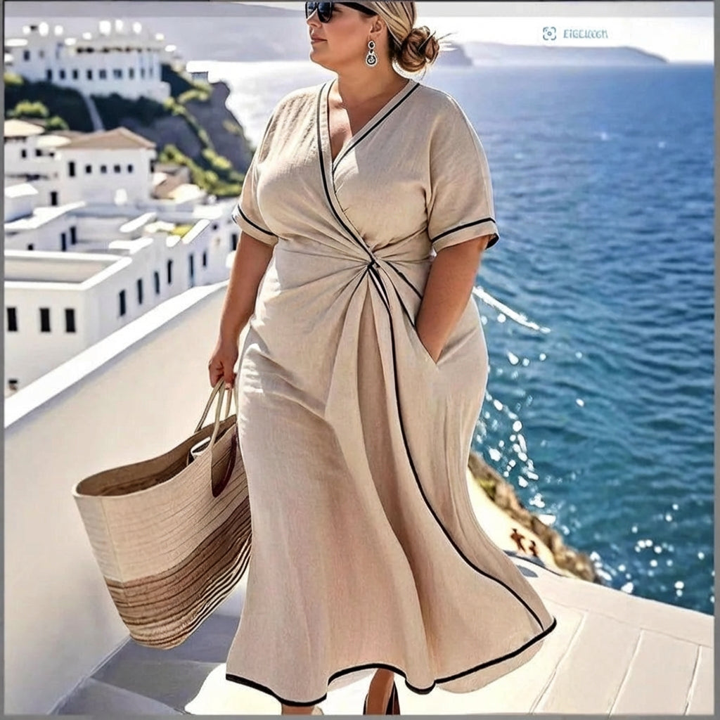 Romy Elegant Dress - Beige