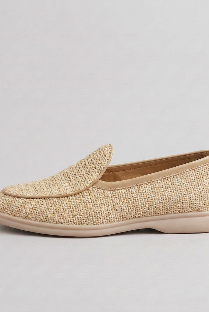 Bosa Woven Mesh Loafer Beige