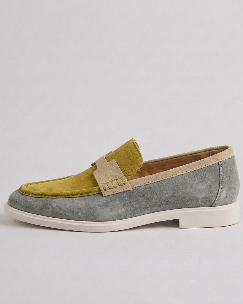 Brewood Nubuck Penny Loafer Matcha