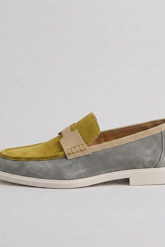 Brewood Nubuck Penny Loafer Matcha