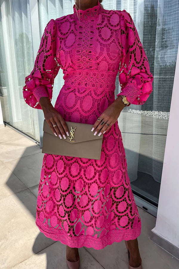 Liza Romantic Lace Dress - Pink
