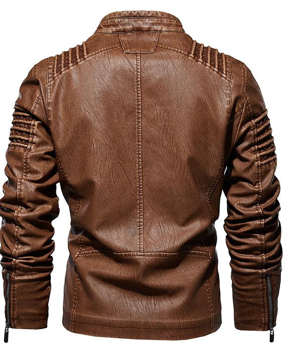 Kingdom Leather Jacket Saddle Brown