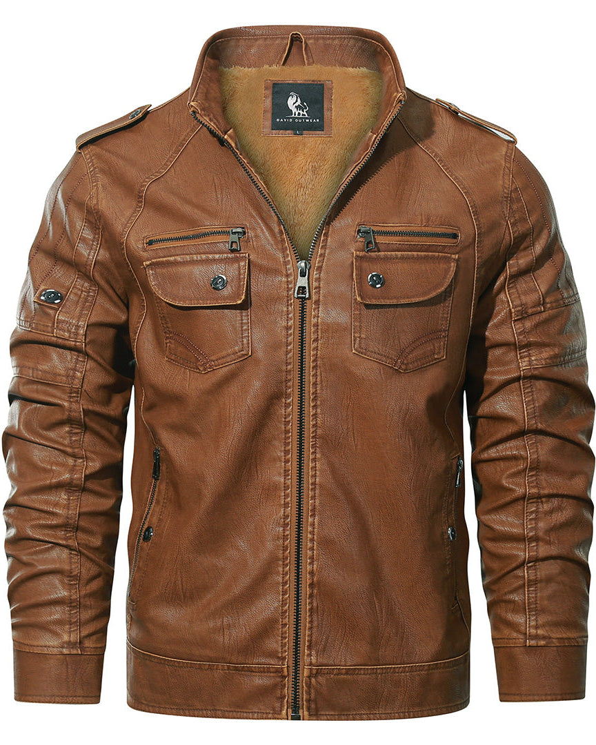 Fleece Biker Jacket Sienna