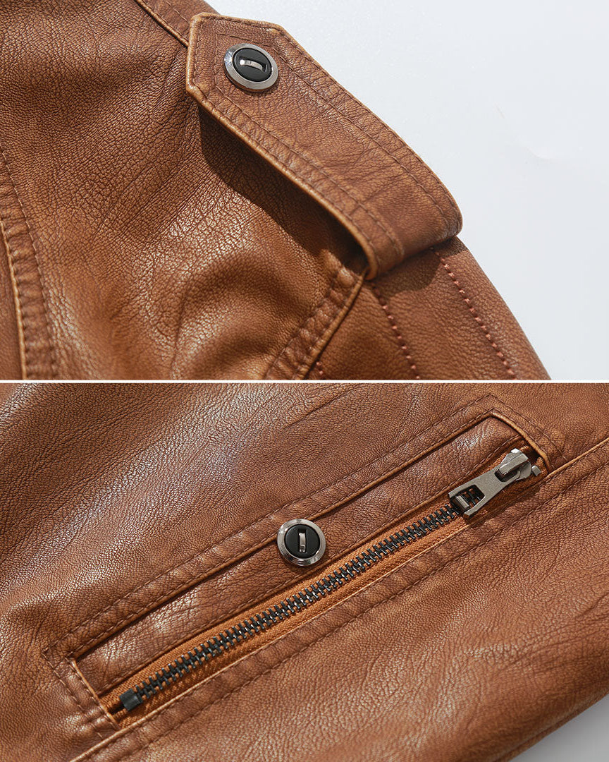 Fleece Biker Jacket Sienna