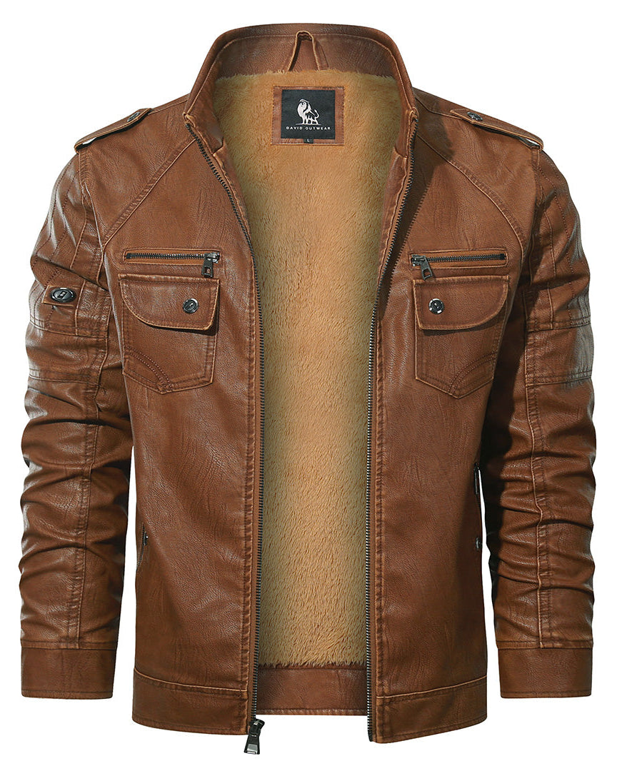 Fleece Biker Jacket Sienna