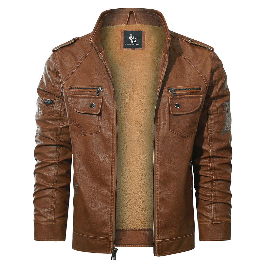 Fleece Biker Jacket Sienna