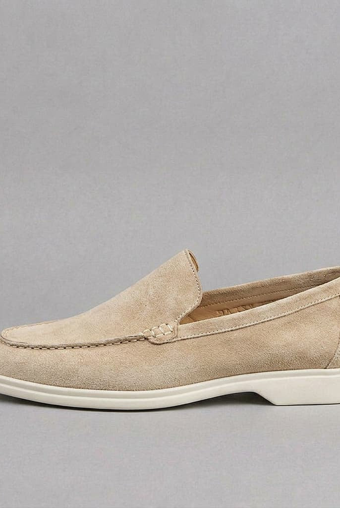 Salcombe Suede Loafer Champagne