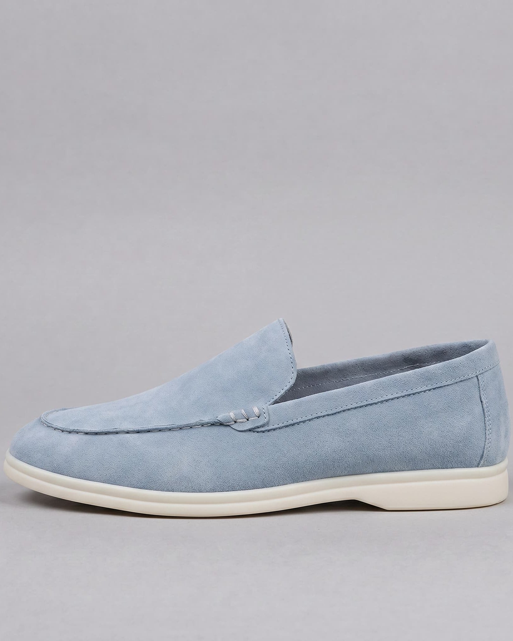 Salcombe Suede Loafer Powder Blue