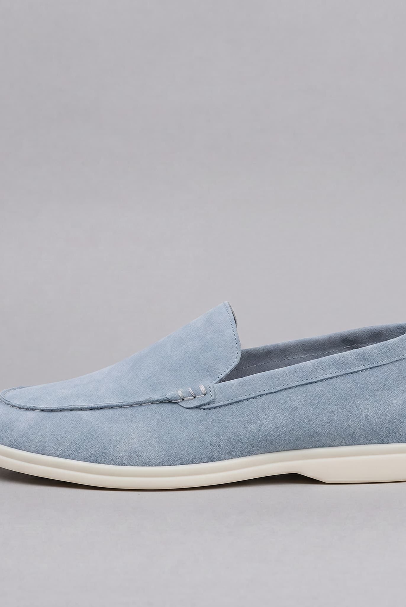 Salcombe Suede Loafer Powder Blue