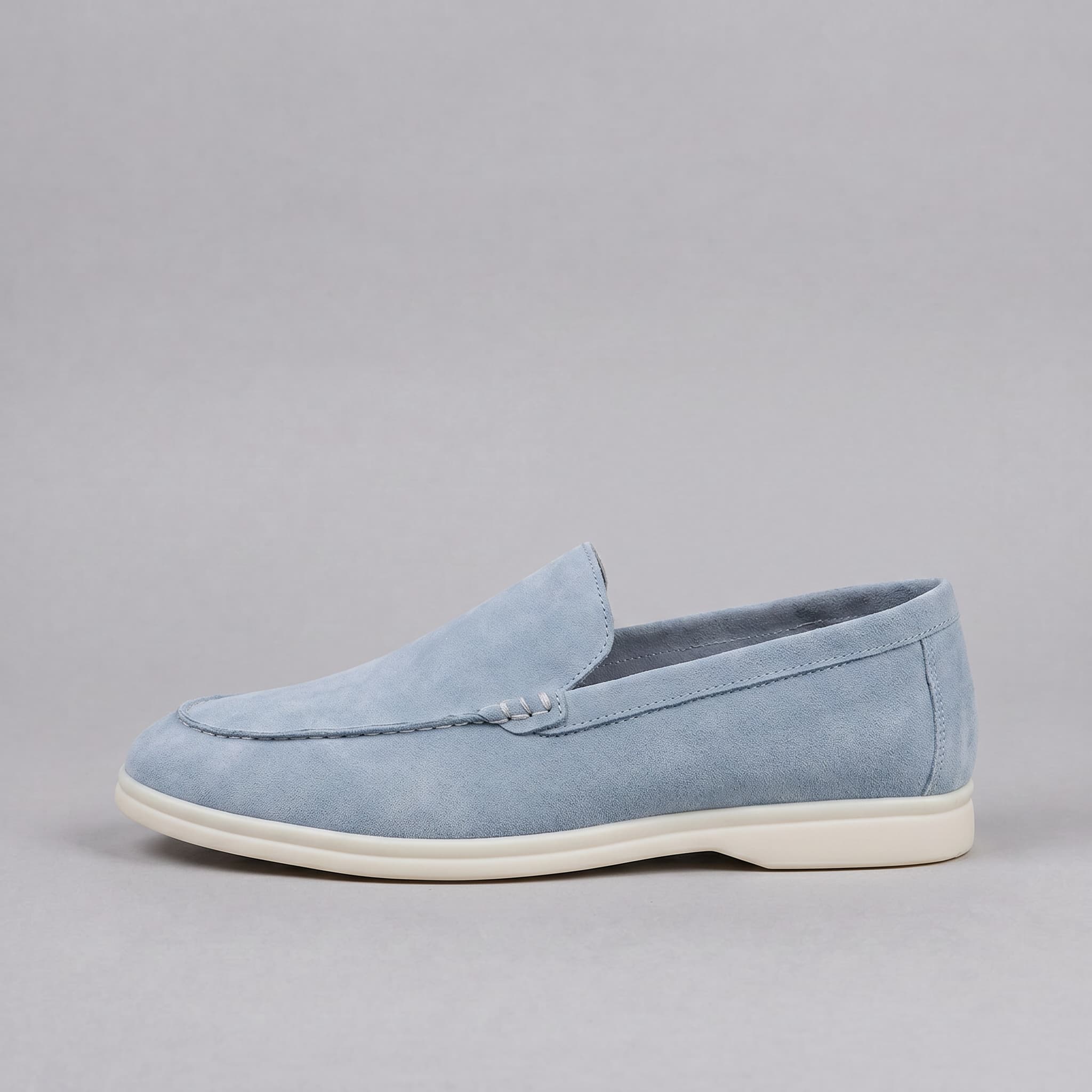 Salcombe Suede Loafer Powder Blue