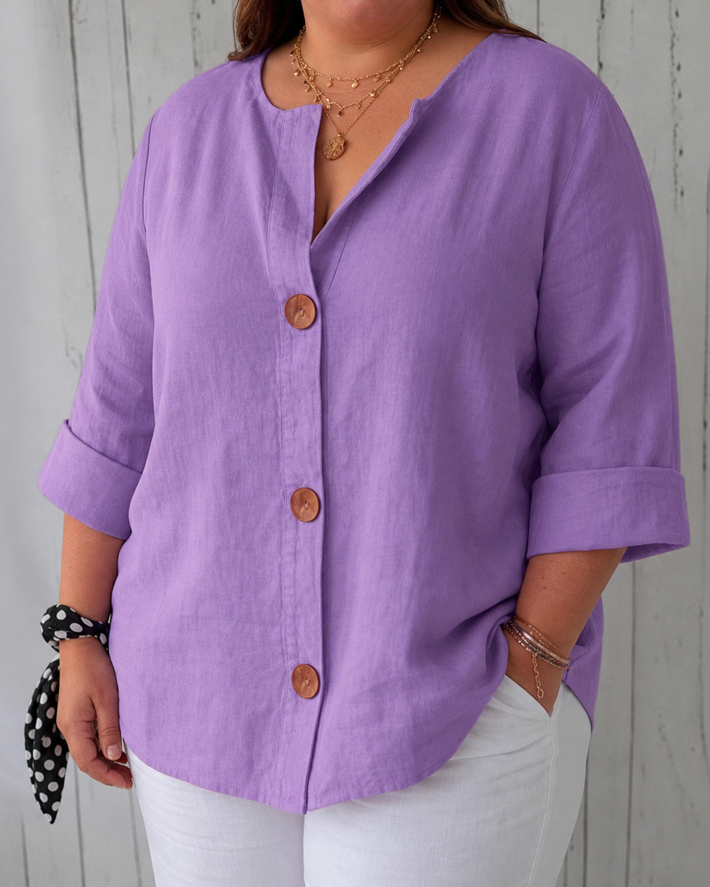 Harper | Lightweight Blouse - Purple