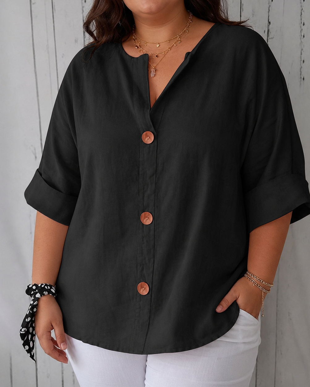 Harper | Lightweight Blouse - Black
